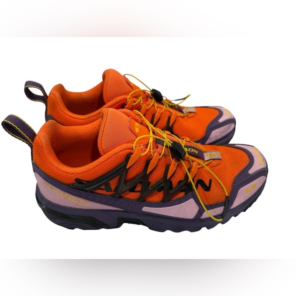 Salomon Vibrant Orange and Purple Trail Shoes